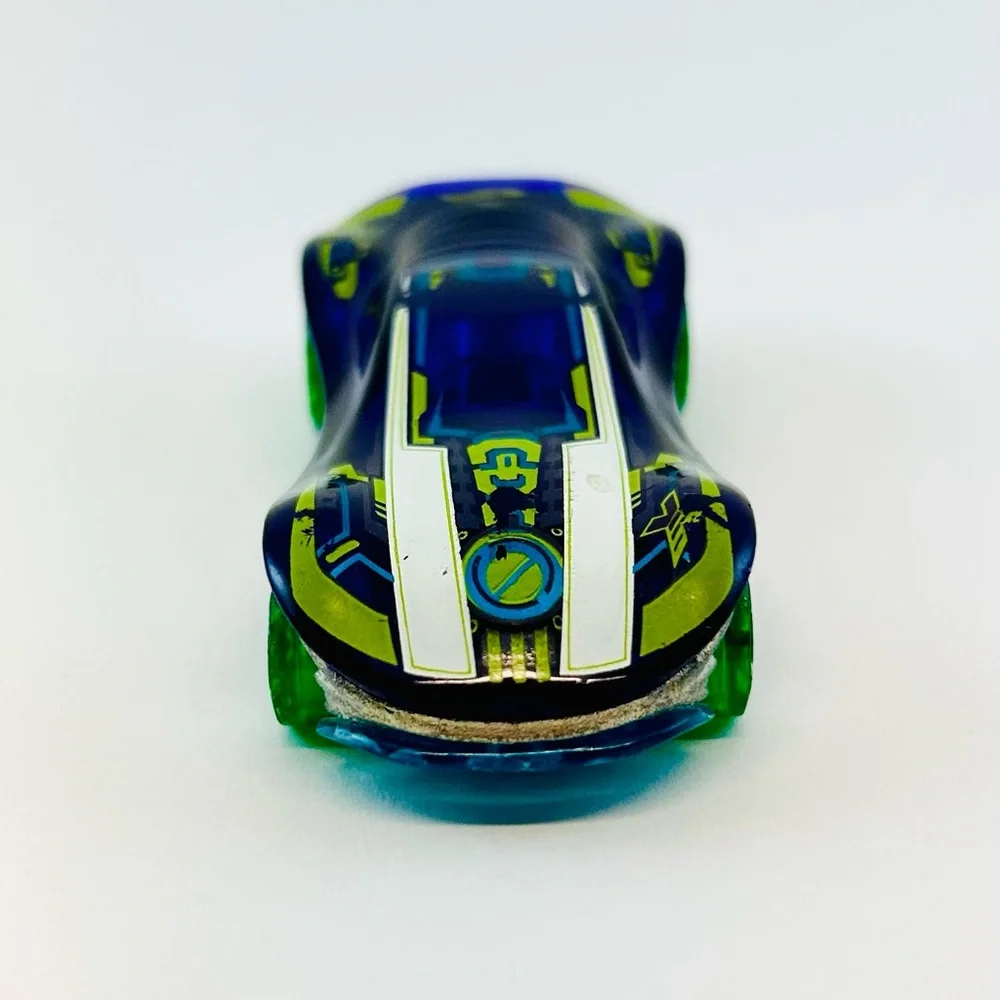 2015 Hot Wheels Clear Speeder Purple Green Blue & White 1:64 Diecast 3